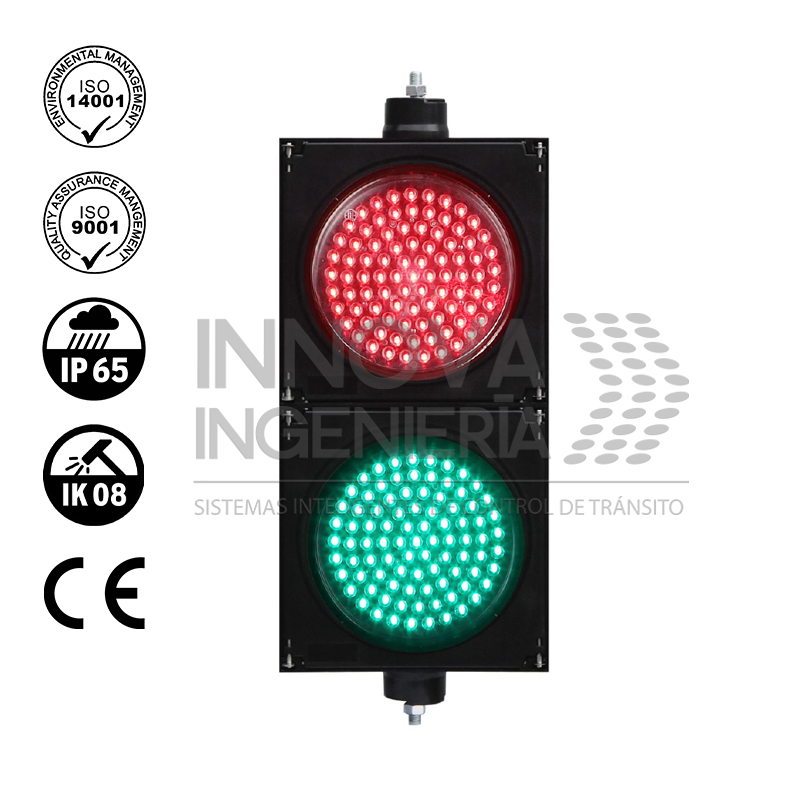 Semáforo Vehicular LED'S Rojo Verde 1C2L 2x300