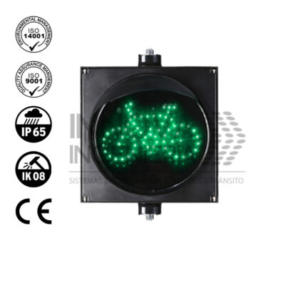 Semáforo vehicular LED's ciclista 1C1L