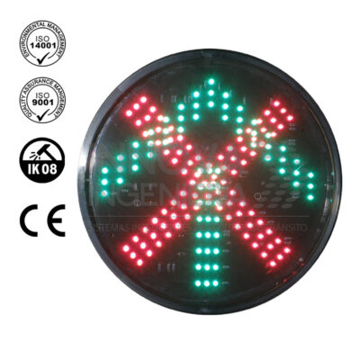 Óptica LED'S Flecha X Roja